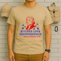 Bitches Love Independence Thomas Jefferson 1776 T-Shirt thumb 6