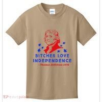 Bitches Love Independence Thomas Jefferson 1776 Kids T-Shirt thumb 0