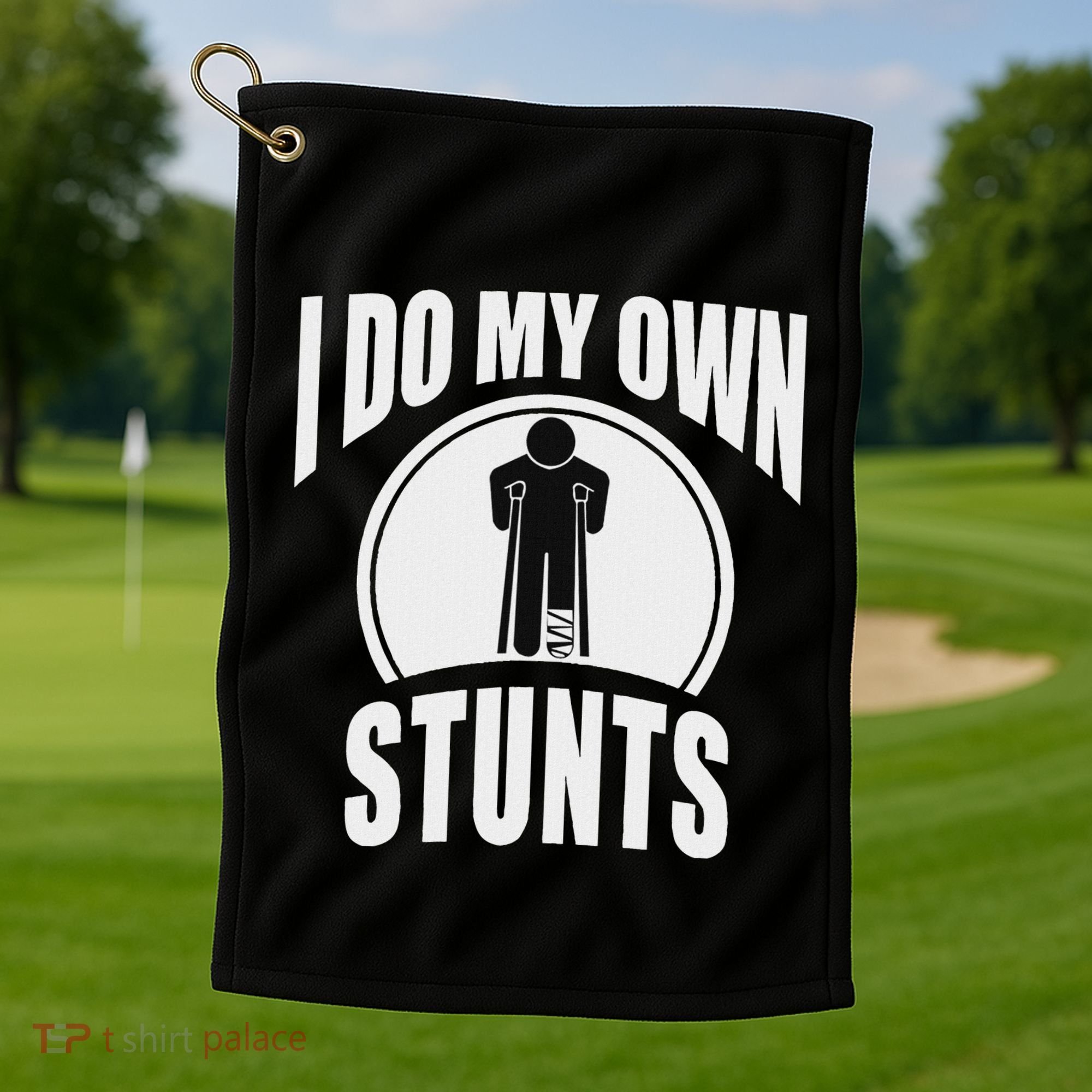 Broken Leg Injury Ankle Knee Funny Get Well Soon Gift Golf Towel