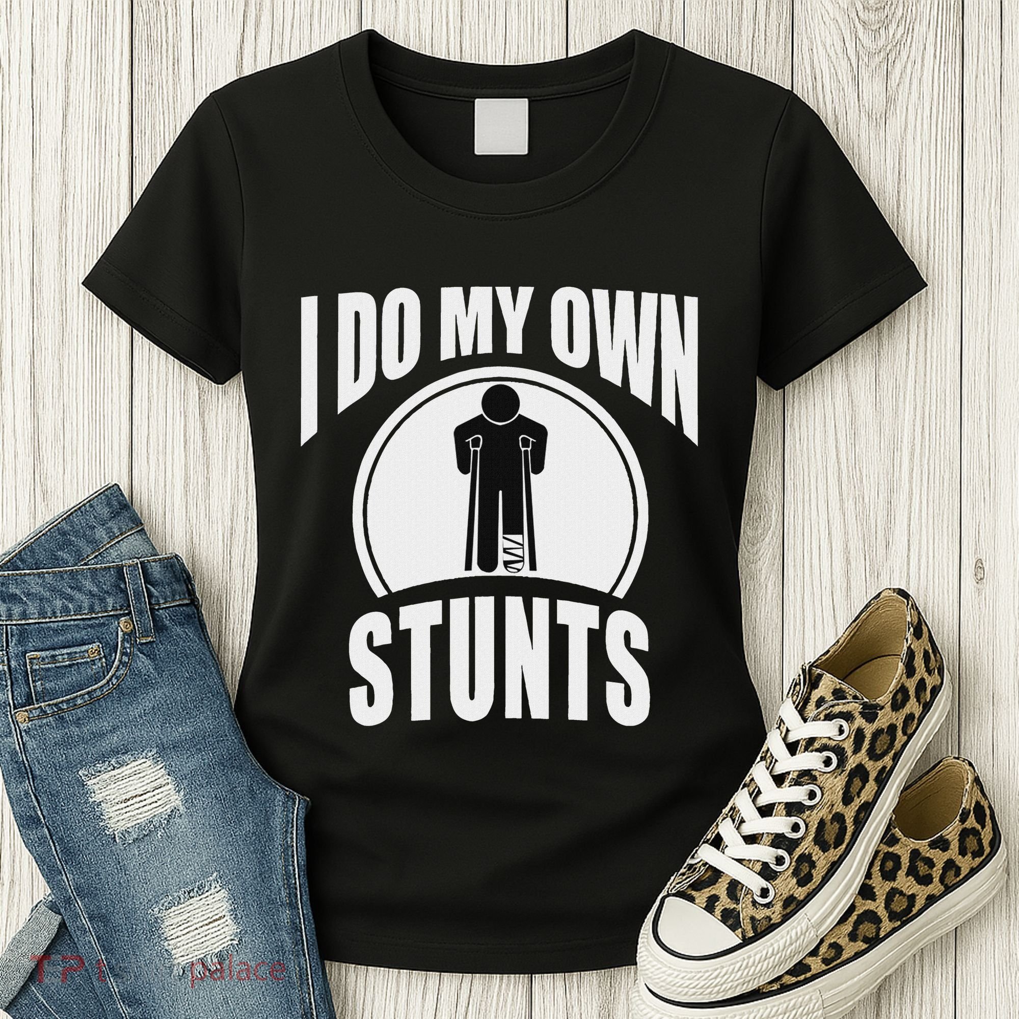 Broken Leg Injury Ankle Knee Funny Get Well Soon Gift Women's T-Shirt