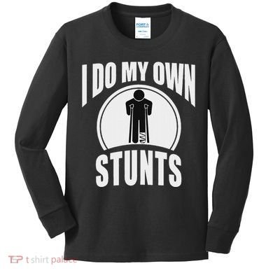 Broken Leg Injury Ankle Knee Funny Get Well Soon Gift Kids Long Sleeve Shirt