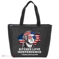 Bitches Love Independence Funny Founding Fathers 4th Of July Tote Bag thumb 0