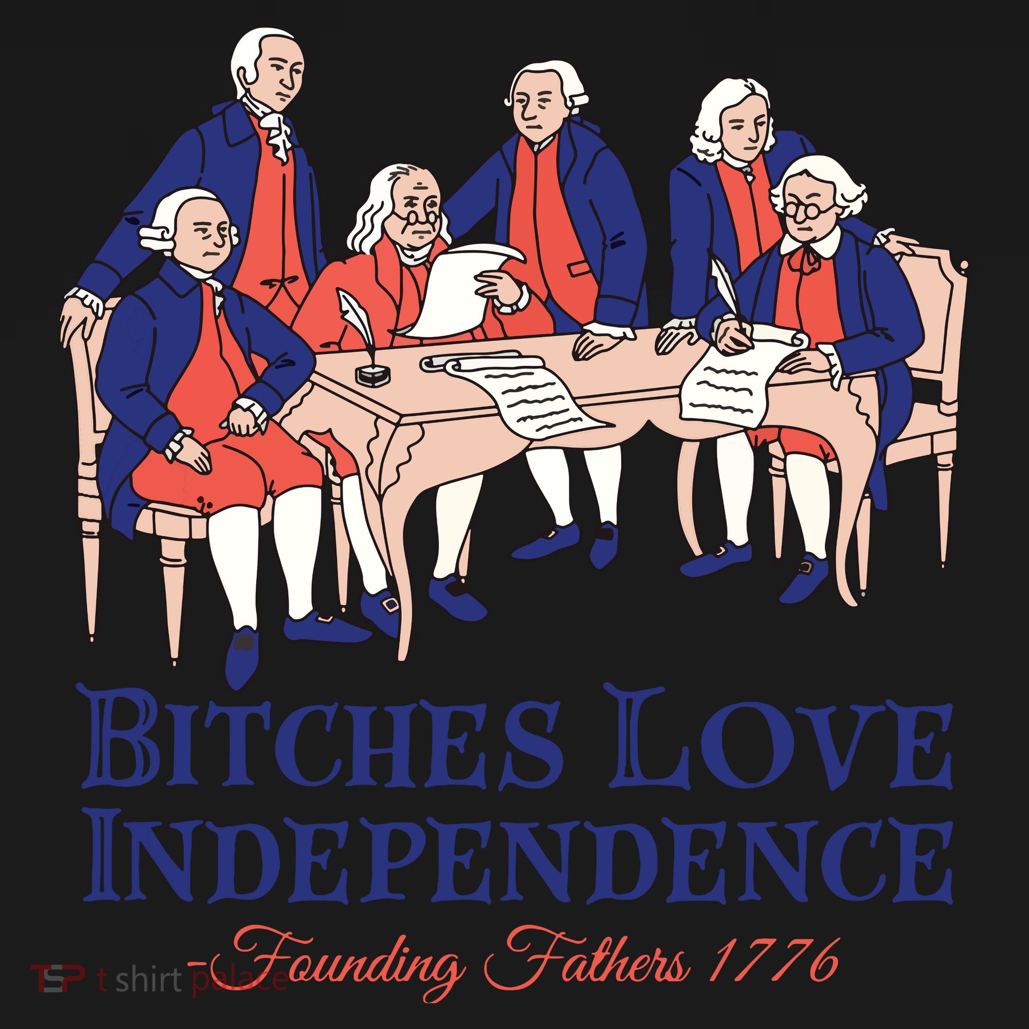 Bitches Love Independence 4th Of July Coaster