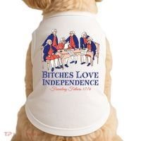 Bitches Love Independence 4th Of July Doggie Tank thumb 0