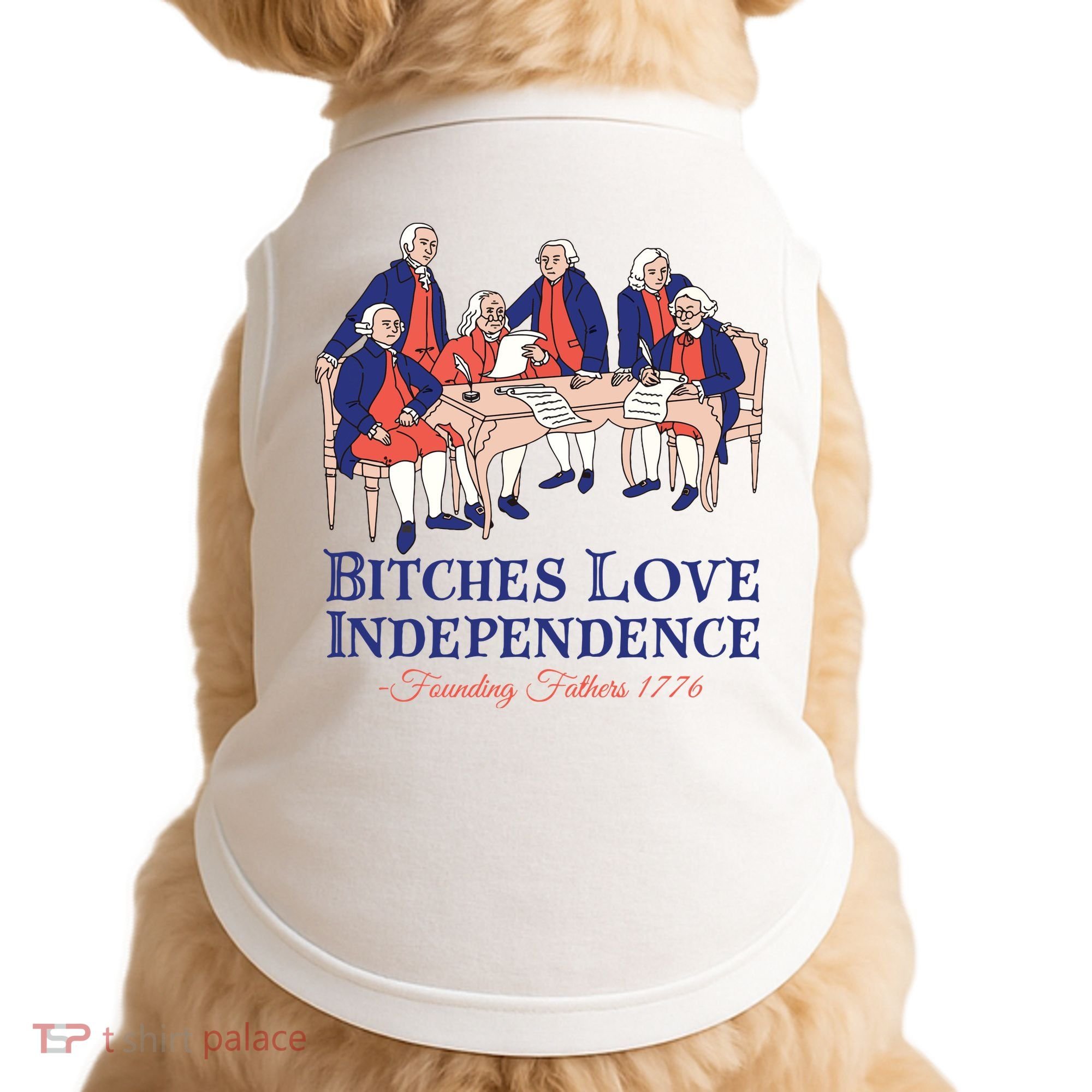 Bitches Love Independence 4th Of July Doggie Tank