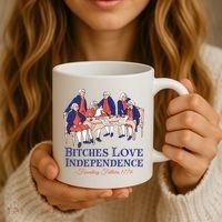 Bitches Love Independence 4th Of July Coffee Mug thumb 3
