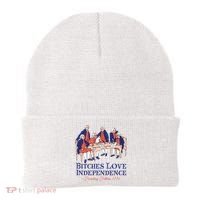 Bitches Love Independence 4th Of July Beanie thumb 0