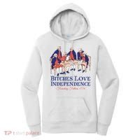Bitches Love Independence 4th Of July Women's Hoodie thumb 0