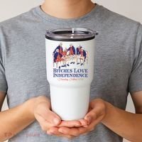 Bitches Love Independence 4th Of July Tumbler thumb 2