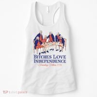 Bitches Love Independence 4th Of July Women's Tank Top thumb 0