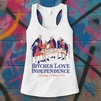 Bitches Love Independence 4th Of July Women's Tank Top thumb 3
