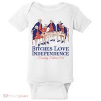 Bitches Love Independence 4th Of July Baby Bodysuit thumb 0