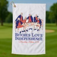 Bitches Love Independence 4th Of July Golf Towel thumb 1