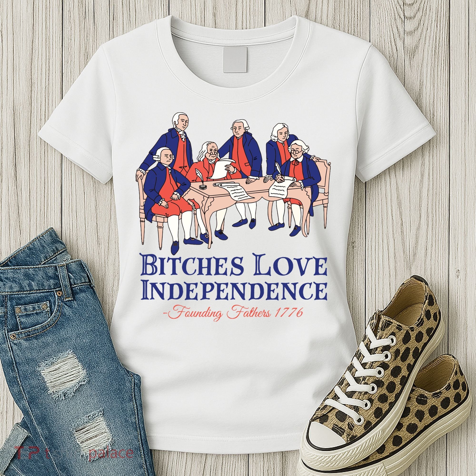 Bitches Love Independence 4th Of July Women's T-Shirt