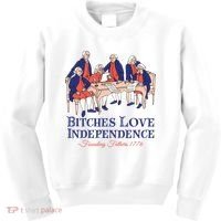 Bitches Love Independence 4th Of July Kids Sweatshirt thumb 0