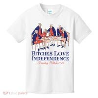 Bitches Love Independence 4th Of July Kids T-Shirt thumb 0