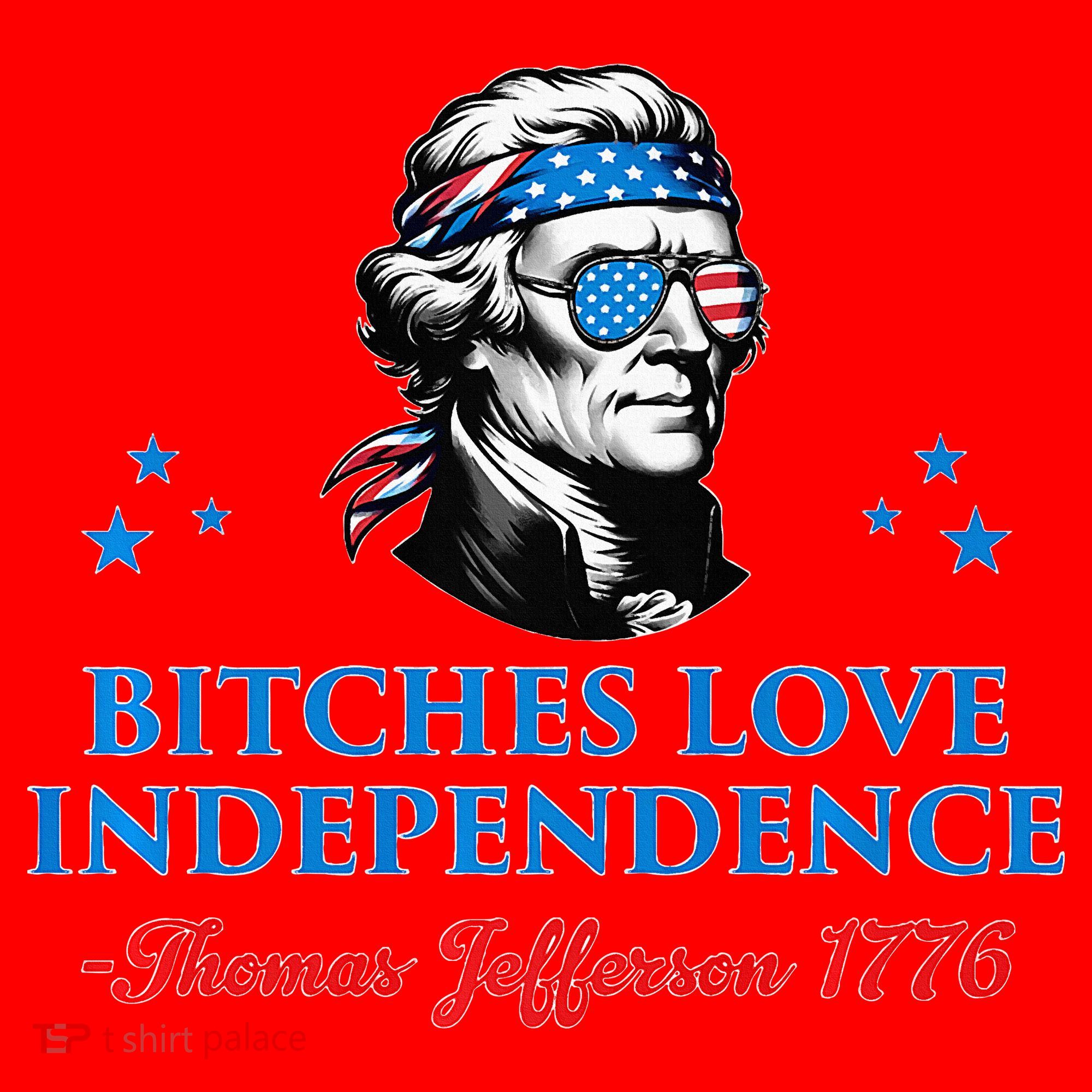 Bitches Love Independence Thomas Jefferson Founding Santa Hat