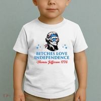 Bitches Love Independence Thomas Jefferson Founding Toddler T-Shirt thumb 2