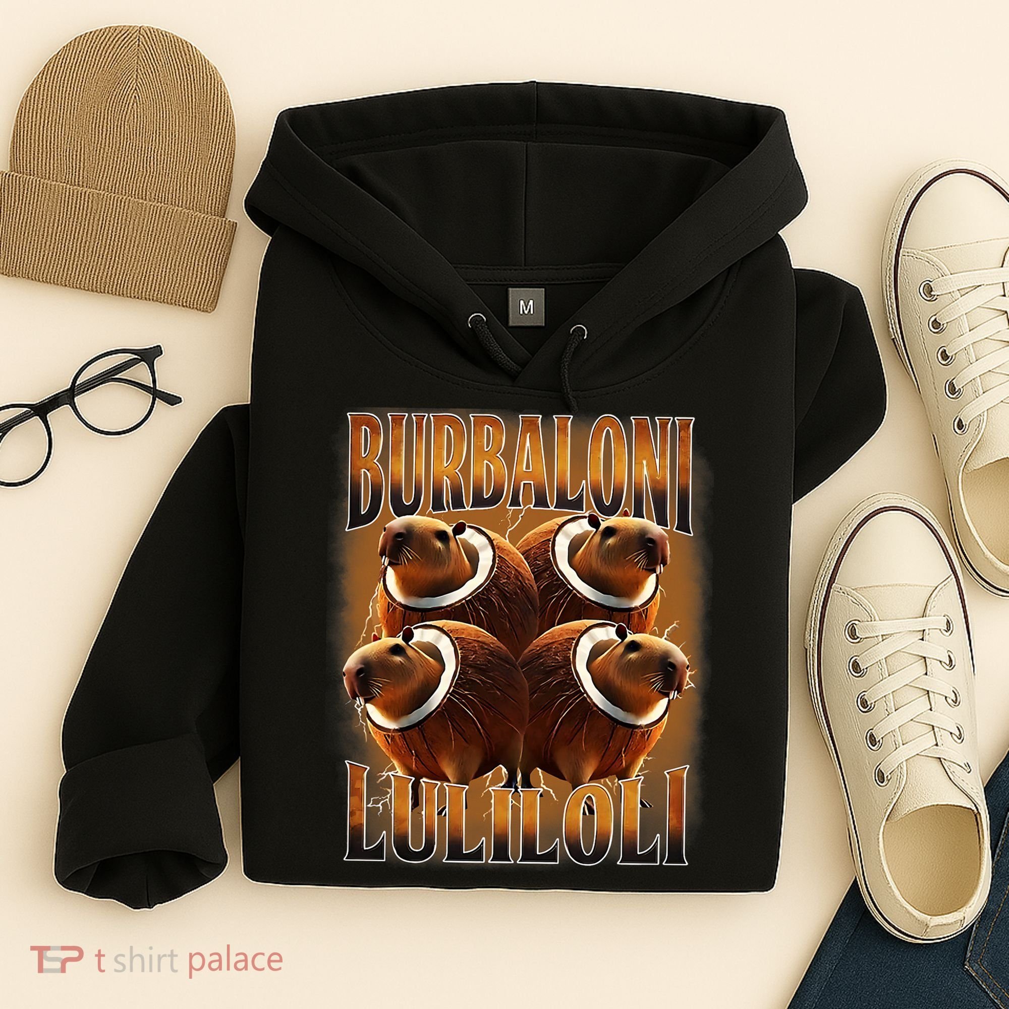 Burbaloni Luliloli Italian Brain Rot Capybara Meme Hoodie