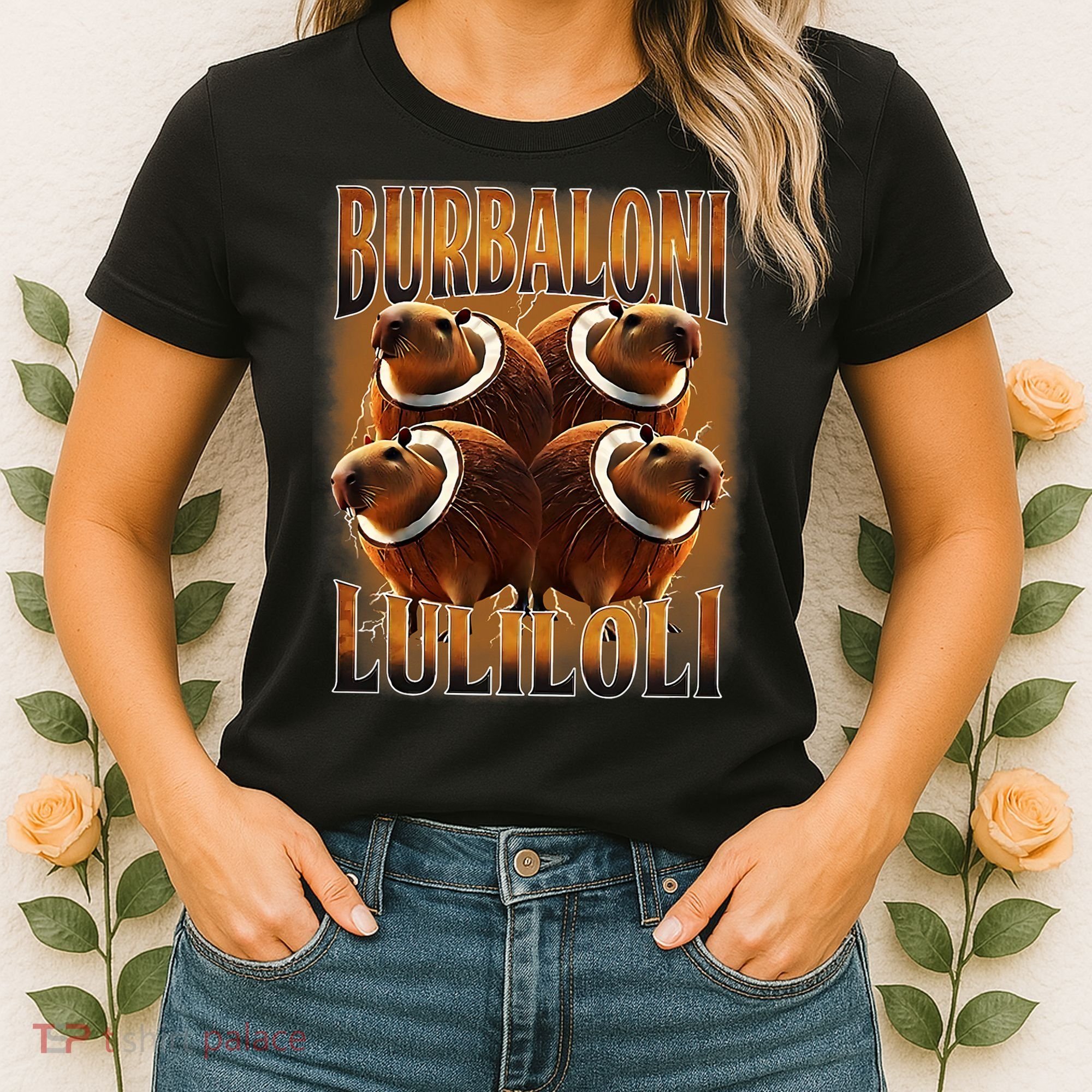 Burbaloni Luliloli Italian Brain Rot Capybara Meme Women's T-Shirt