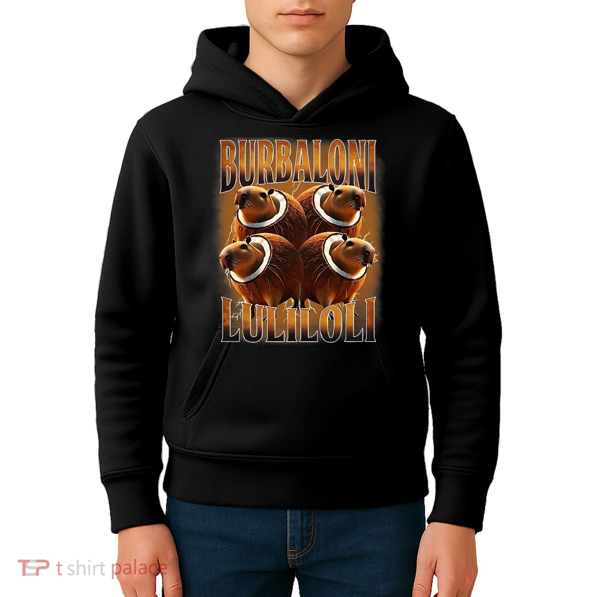Burbaloni Luliloli Italian Brain Rot Capybara Meme Kids Hoodie