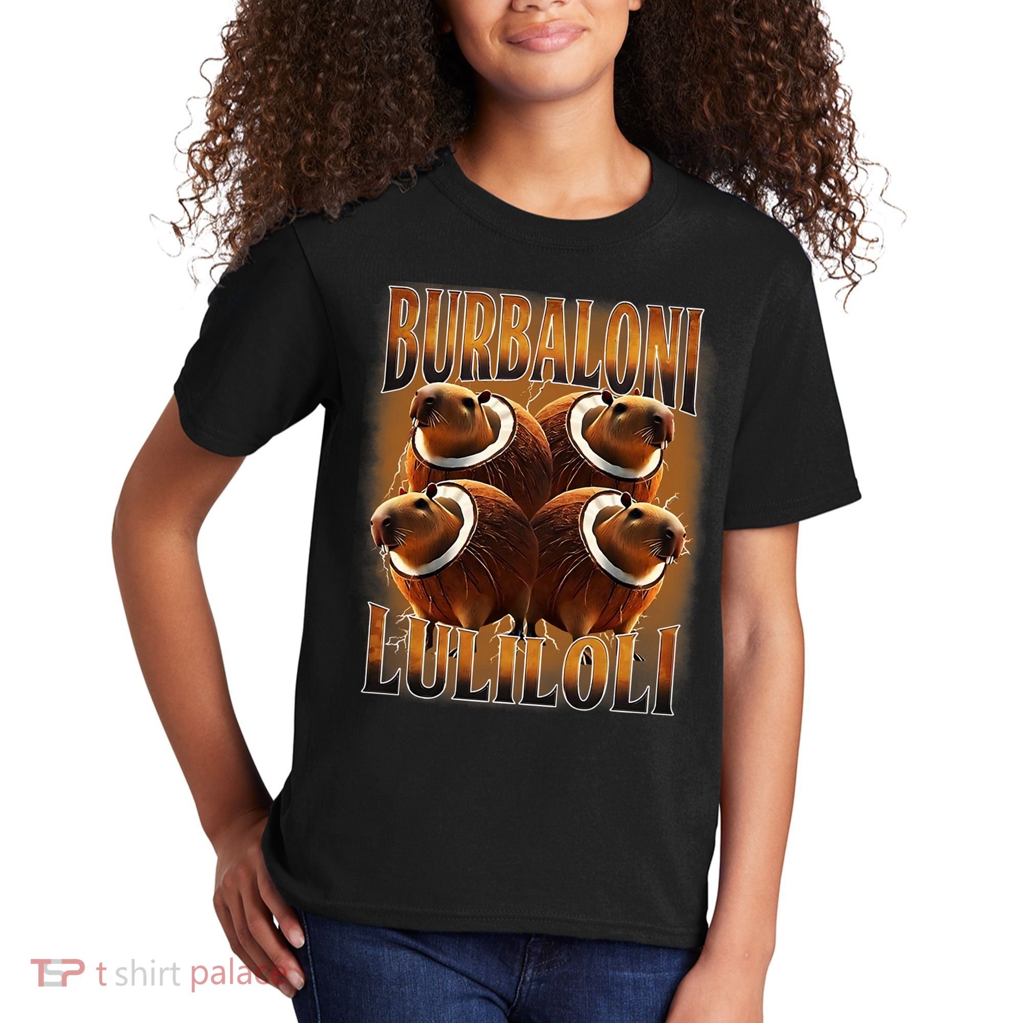 Burbaloni Luliloli Italian Brain Rot Capybara Meme Kids T-Shirt
