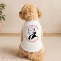Bitches Love Independence Thomas Jefferson Funny 4th Of July Doggie Tank thumb 2