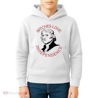 Bitches Love Independence Thomas Jefferson Funny 4th Of July Kids Hoodie thumb 4