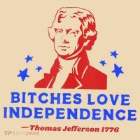 Bitches Love Independence Funny Founding Fathers 4th Of July Tote Bag thumb 4