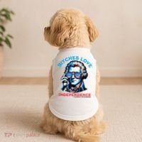 Bitches Love Independence Funny 4th Of July Thomas Jefferson Doggie Tank thumb 2