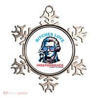 Bitches Love Independence Funny 4th Of July Thomas Jefferson Ornament thumb 0