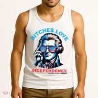 Bitches Love Independence Funny 4th Of July Thomas Jefferson Tank Top thumb 3