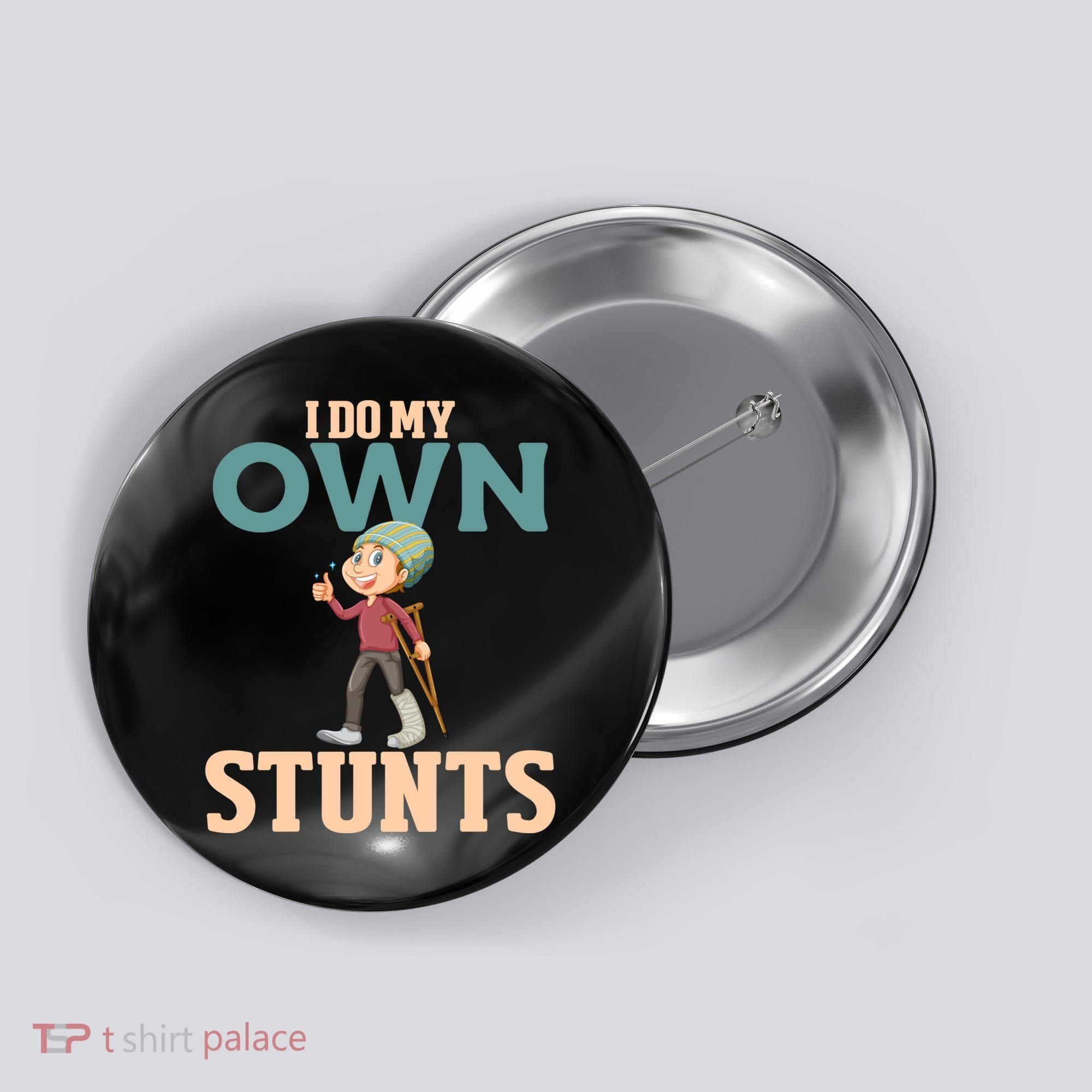 Broken Leg Injury Ankle Knee Funny Get Well Soon Gift Button