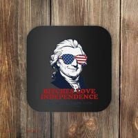 Bitches Love Independence Funny Patriotic Thomas Jefferson Coaster thumb 0