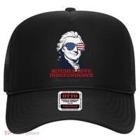 Bitches Love Independence Funny Patriotic Thomas Jefferson Hat thumb 0