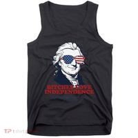 Bitches Love Independence Funny Patriotic Thomas Jefferson Tank Top thumb 0
