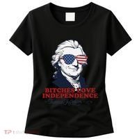 Bitches Love Independence Funny Patriotic Thomas Jefferson Women's T-Shirt thumb 0