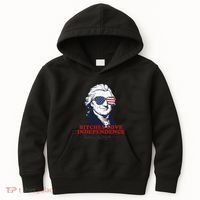 Bitches Love Independence Funny Patriotic Thomas Jefferson Kids Hoodie thumb 0
