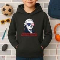 Bitches Love Independence Funny Patriotic Thomas Jefferson Kids Hoodie thumb 2