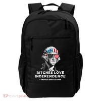 Bitches Love Independence Funny Founding Fathers Backpack thumb 0