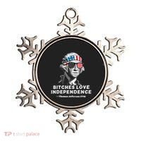 Bitches Love Independence Funny Founding Fathers Ornament thumb 0