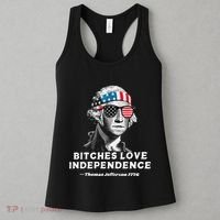Bitches Love Independence Funny Founding Fathers Women's Tank Top thumb 3
