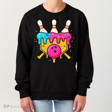 Bowling Lane Ice Cream Drip Home Plate Women's Sweatshirt