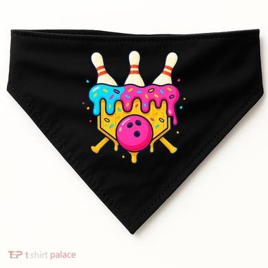 Bowling Lane Ice Cream Drip Home Plate USA-Made Doggie Bandana