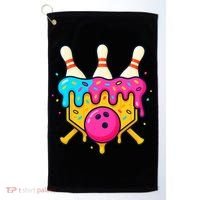 Bowling Lane Ice Cream Drip Home Plate Golf Towel thumb 0