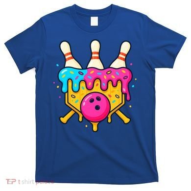 Bowling Lane Ice Cream Drip Home Plate T-Shirt