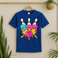 Bowling Lane Ice Cream Drip Home Plate T-Shirt thumb 2
