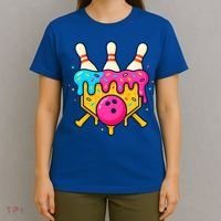Bowling Lane Ice Cream Drip Home Plate T-Shirt thumb 4