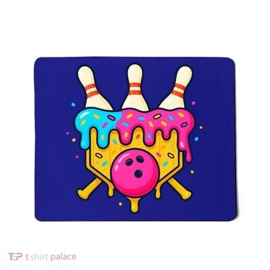 Bowling Lane Ice Cream Drip Home Plate Mousepad