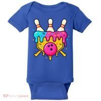 Bowling Lane Ice Cream Drip Home Plate Baby Bodysuit thumb 0